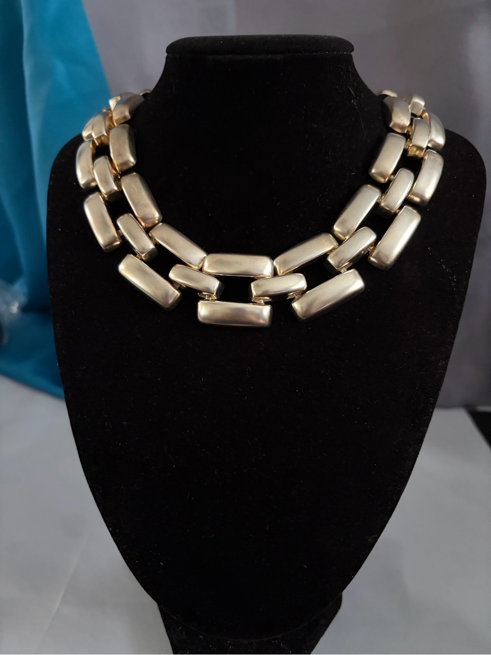 Gold Chunky Link Statement Necklace - Women Jewelry